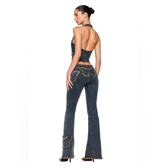 SAFFIYAH PANT BLUE DENIM BLUE